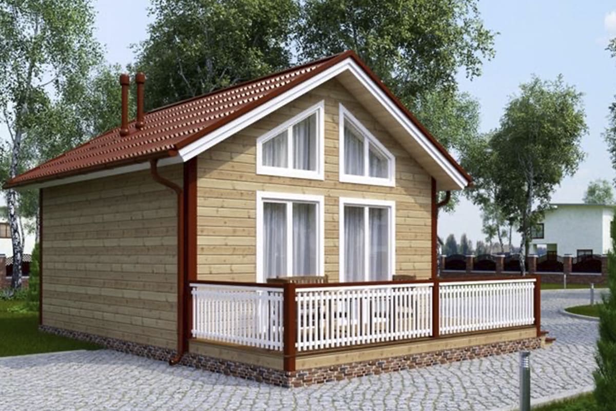 Фото каркасного дома до 100 м²