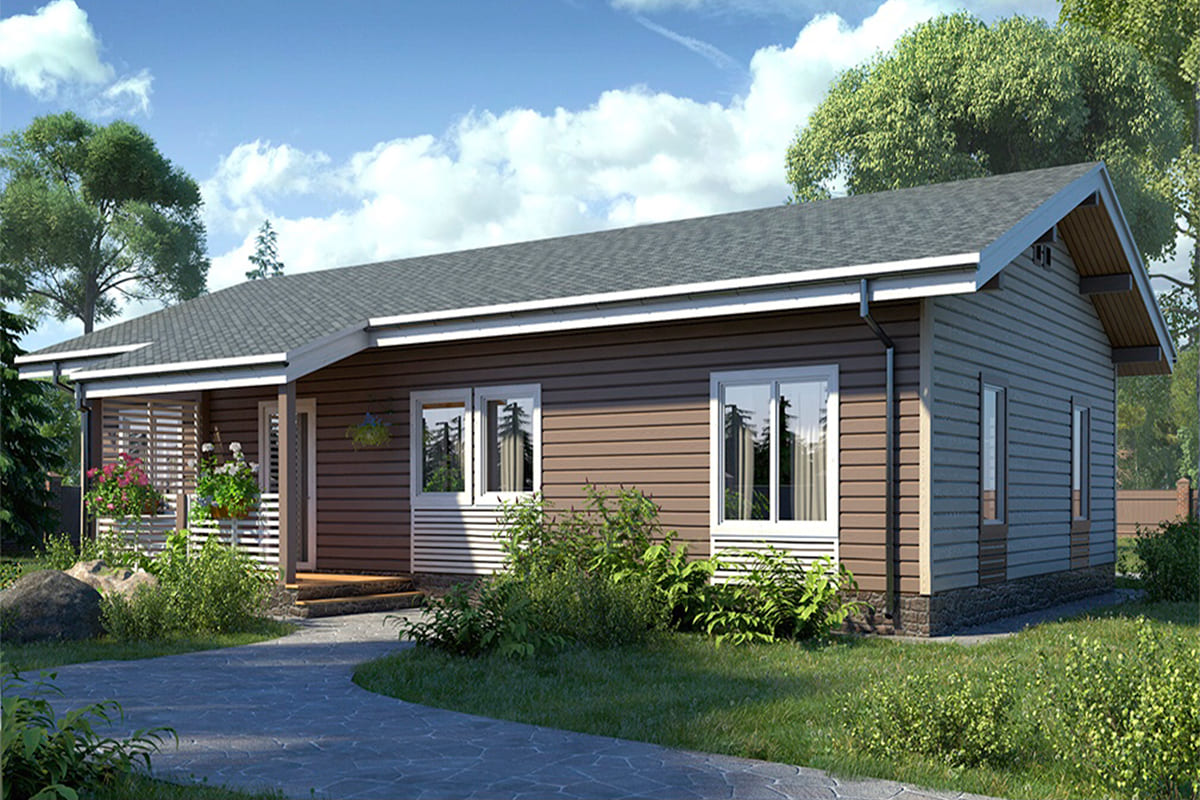 Фото каркасного дома до 150 м²