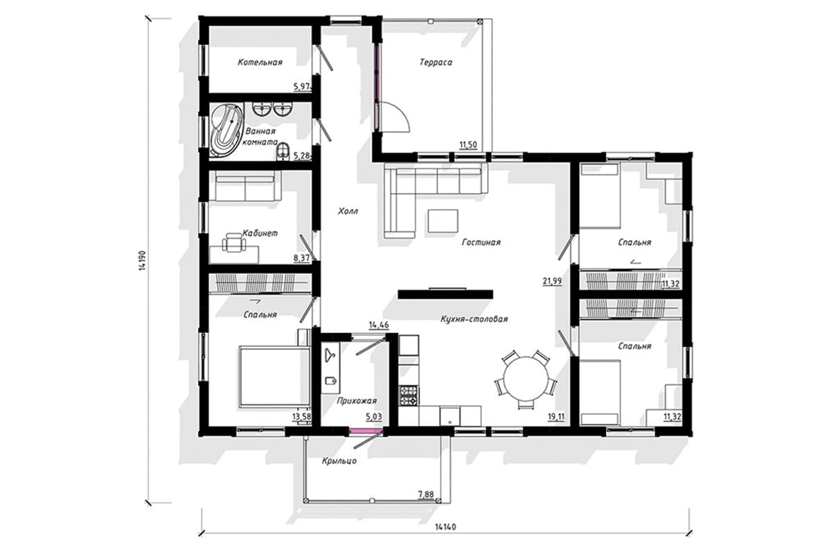 Фото плана дома до 150 м²