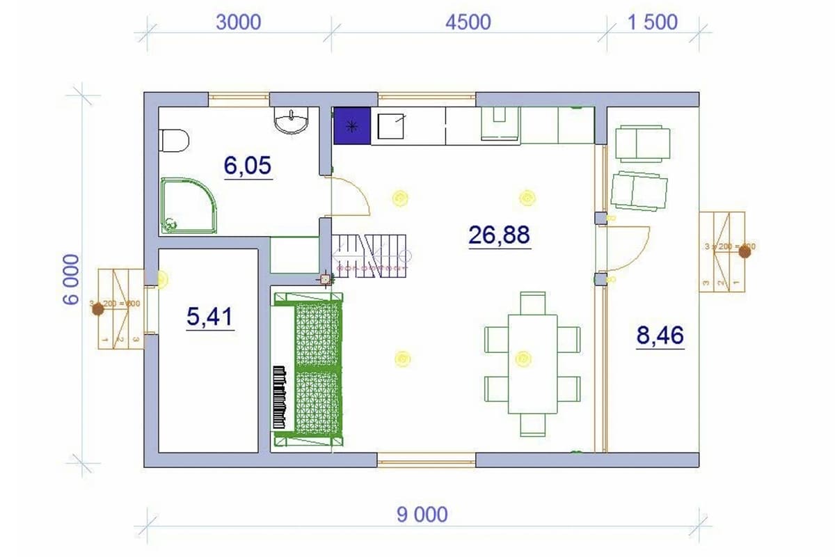 Фото плана дома до 100 м²