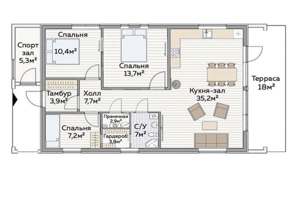 Фото плана дома до 150 м²
