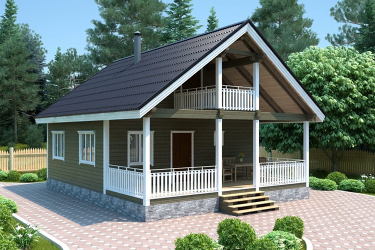 Фото каркасного дома до 150 м²