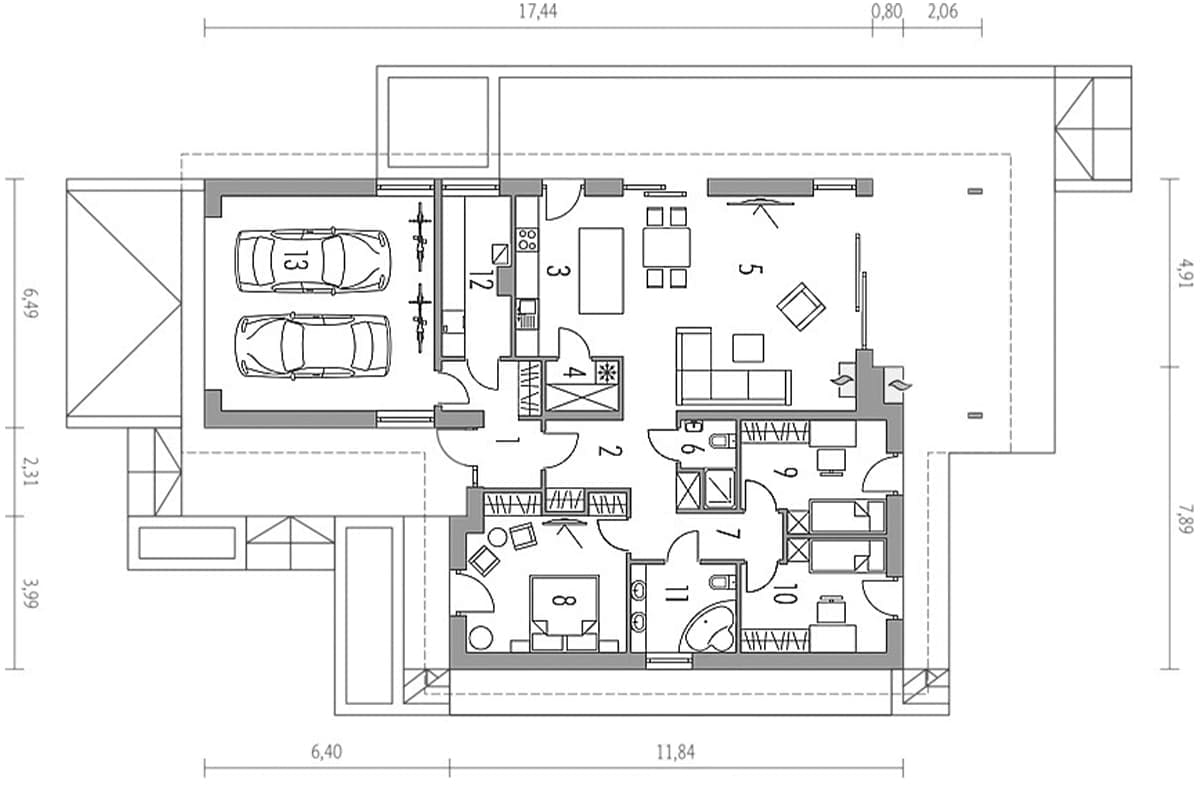 Фото плана дома от 150 м²