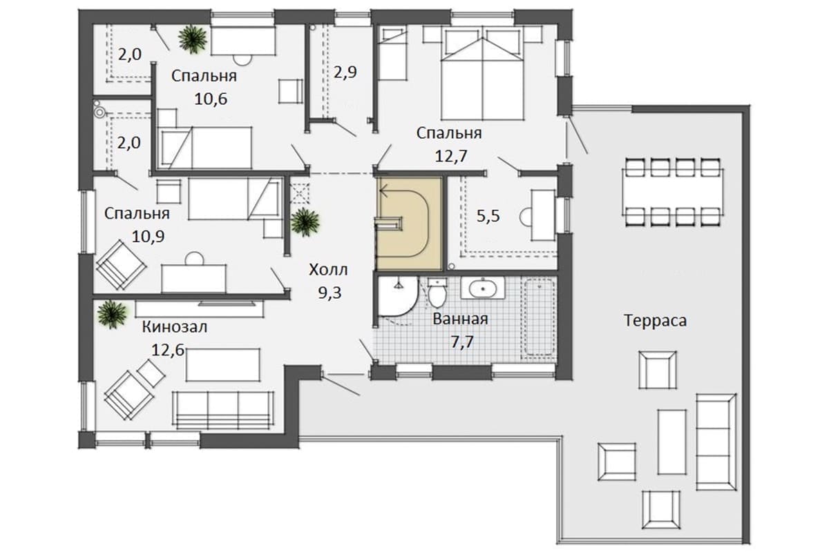 Фото плана дома от 150 м²