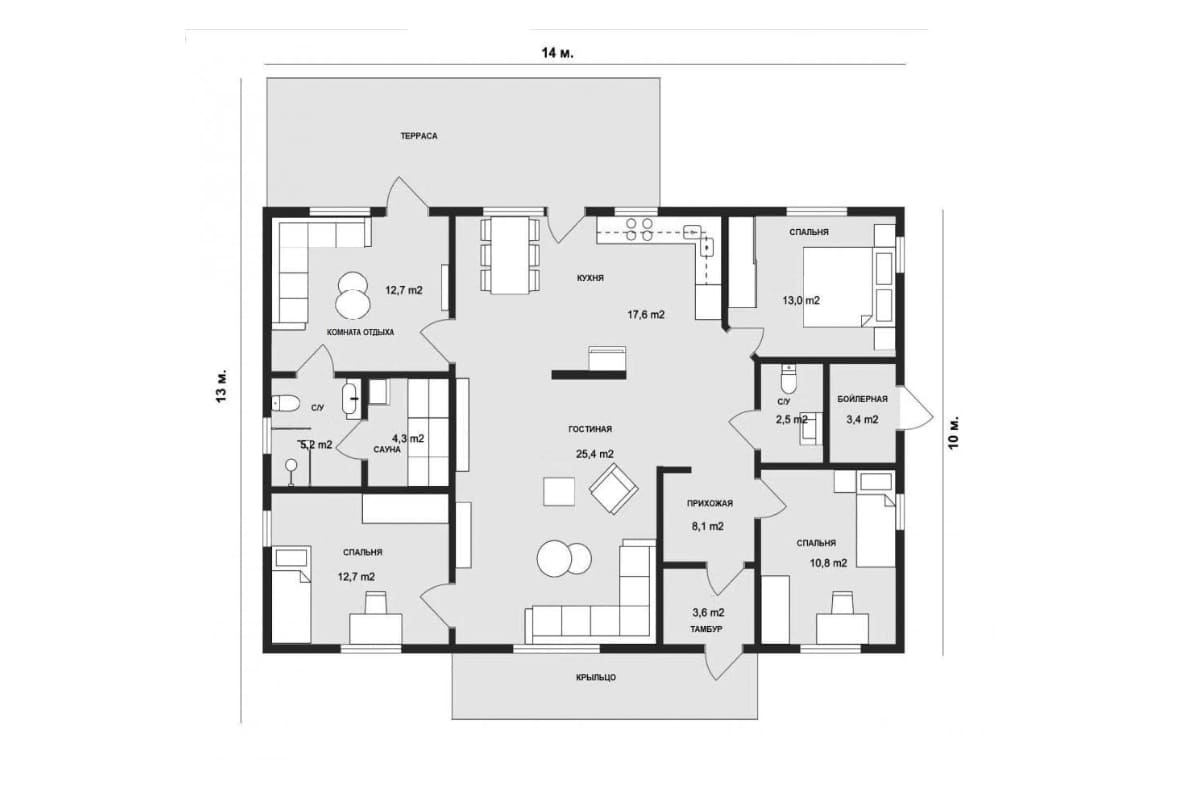 Фото плана дома от 150 м²